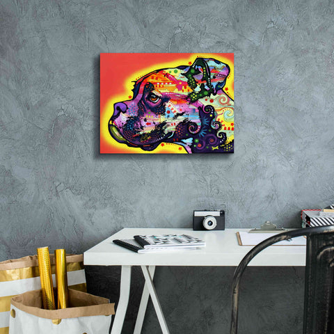 Image of 'Profile Boxer' by Dean Russo, Giclee Canvas Wall Art,16x12