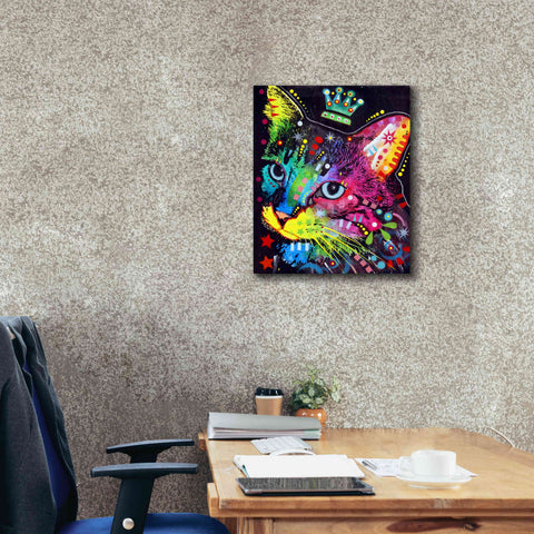 Image of 'Thinking Cat Crowned' by Dean Russo, Giclee Canvas Wall Art,20x24