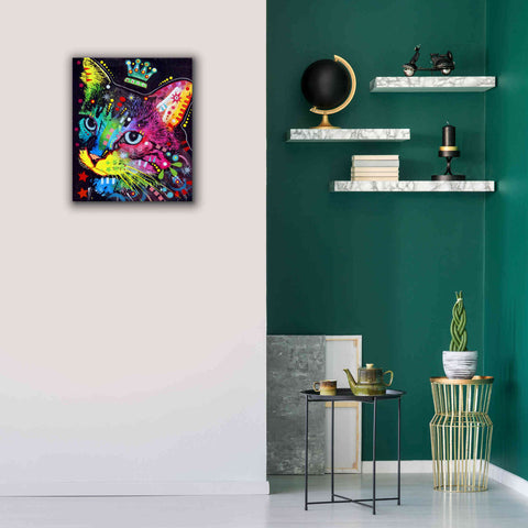 Image of 'Thinking Cat Crowned' by Dean Russo, Giclee Canvas Wall Art,20x24