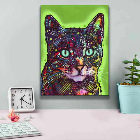 Image of 'Watchful Cat' by Dean Russo, Giclee Canvas Wall Art,12x16