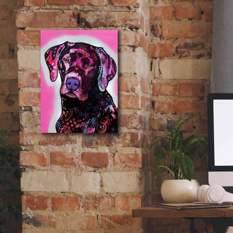 Image of 'Black Lab' by Dean Russo, Giclee Canvas Wall Art,12x16