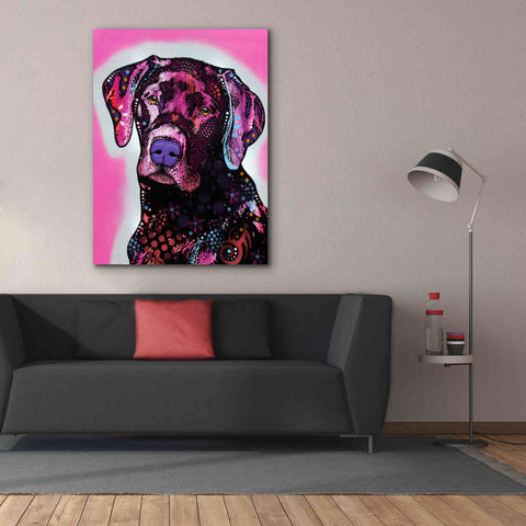 Image of 'Black Lab' by Dean Russo, Giclee Canvas Wall Art,40x54