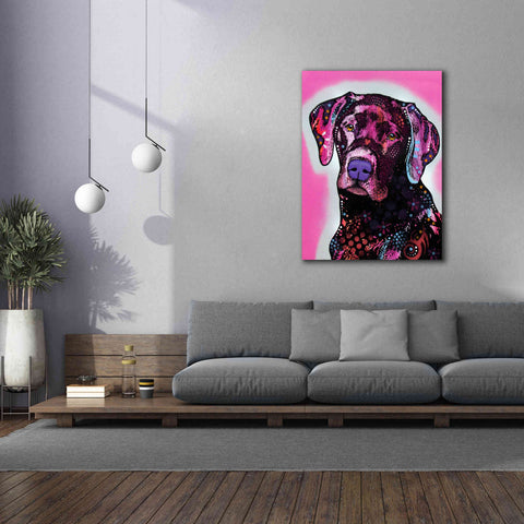 Image of 'Black Lab' by Dean Russo, Giclee Canvas Wall Art,40x54
