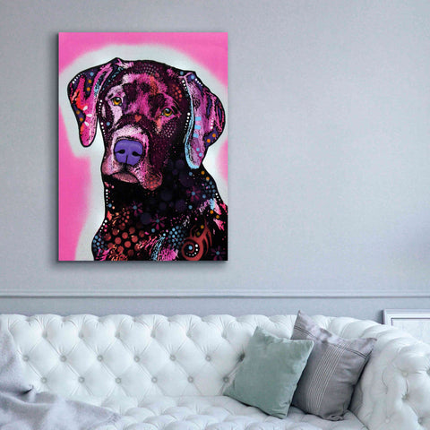 Image of 'Black Lab' by Dean Russo, Giclee Canvas Wall Art,40x54