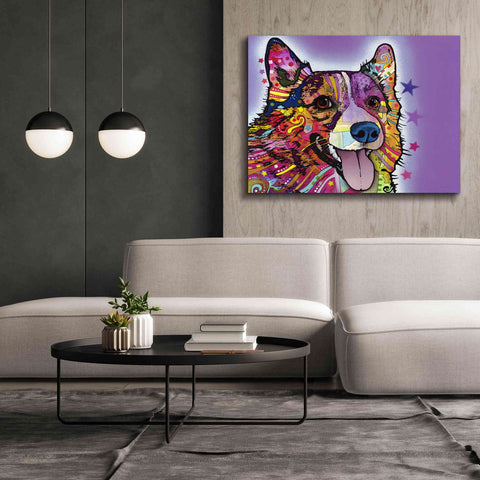 Image of 'Corgi' by Dean Russo, Giclee Canvas Wall Art,54x40
