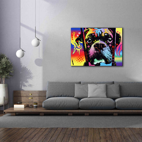 Image of 'Choose Adoption Boxer' by Dean Russo, Giclee Canvas Wall Art,54x40