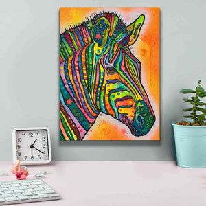 'Zebra' by Dean Russo, Giclee Canvas Wall Art,12x16
