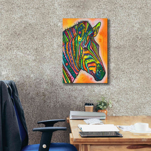 'Zebra' by Dean Russo, Giclee Canvas Wall Art,18x26