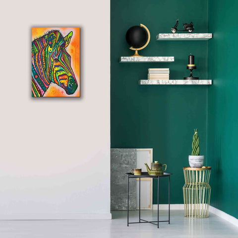 Image of 'Zebra' by Dean Russo, Giclee Canvas Wall Art,18x26