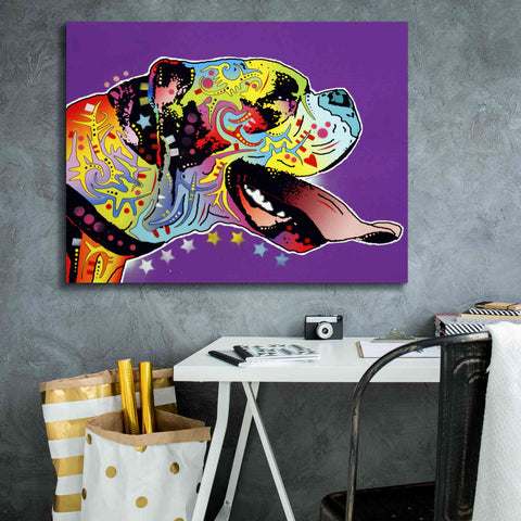 Image of 'Happy Boxer' by Dean Russo, Giclee Canvas Wall Art,34x26