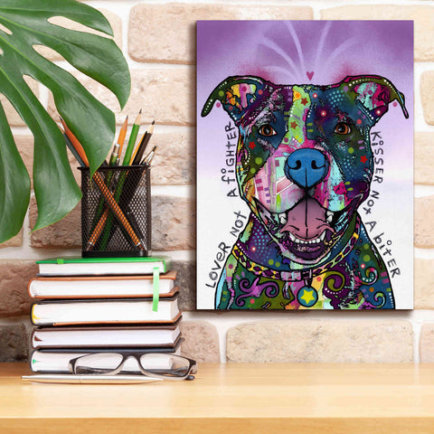 Image of 'Lover Not A Fighter' by Dean Russo, Giclee Canvas Wall Art,12x16