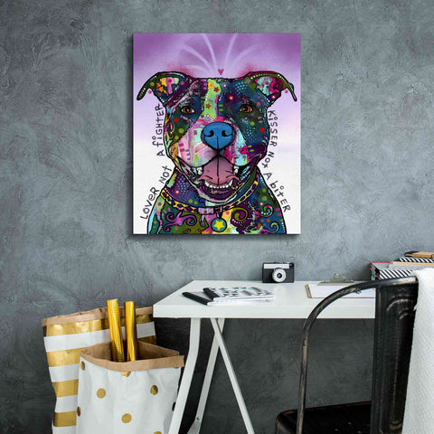Image of 'Lover Not A Fighter' by Dean Russo, Giclee Canvas Wall Art,20x24