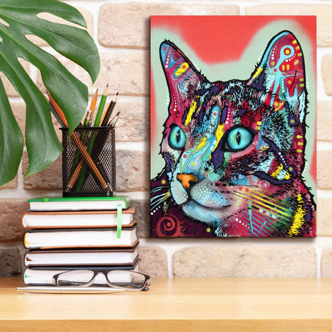 Image of 'Curious Cat' by Dean Russo, Giclee Canvas Wall Art,12x16