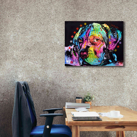Image of 'Young Mastiff' by Dean Russo, Giclee Canvas Wall Art,34x26