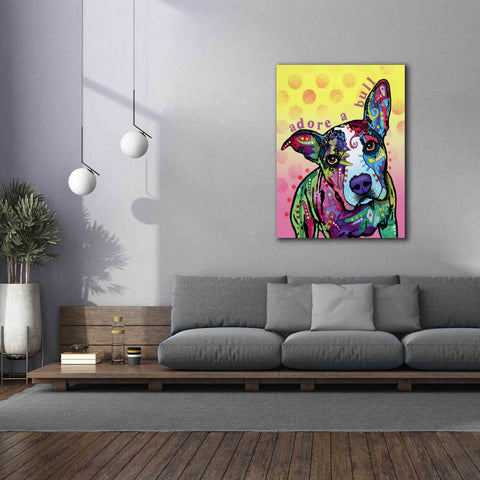 Image of 'Adoreabull' by Dean Russo, Giclee Canvas Wall Art,40x54