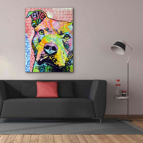 Image of 'Thoughtful Pit Bull This Years Love 2013 Part 1' by Dean Russo, Giclee Canvas Wall Art,40x54