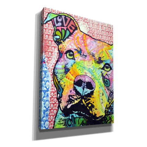 Image of 'Thoughtful Pit Bull This Years Love 2013 Part 1' by Dean Russo, Giclee Canvas Wall Art
