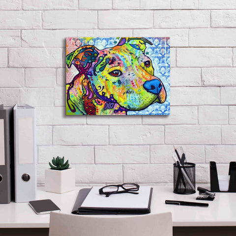 Image of 'Thoughtful Pit Bull This Years Love 2013 Part 2' by Dean Russo, Giclee Canvas Wall Art,16x12