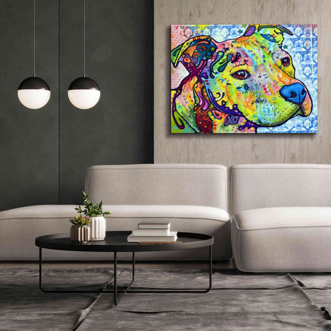 Image of 'Thoughtful Pit Bull This Years Love 2013 Part 2' by Dean Russo, Giclee Canvas Wall Art,54x40