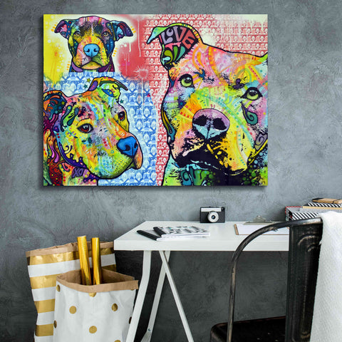 Image of 'Thoughtful Pit Bull This Years Love 2013 Part 3' by Dean Russo, Giclee Canvas Wall Art,34x26