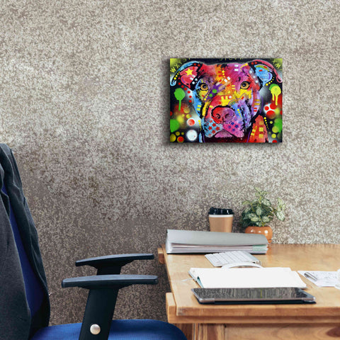 Image of 'The Brooklyn Pit Bull' by Dean Russo, Giclee Canvas Wall Art,16x12