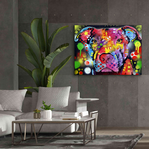 Image of 'The Brooklyn Pit Bull' by Dean Russo, Giclee Canvas Wall Art,54x40