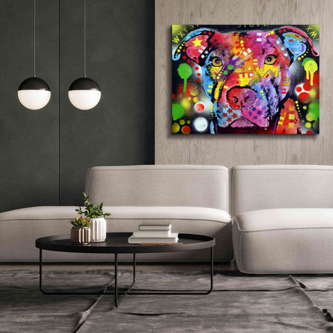 Image of 'The Brooklyn Pit Bull' by Dean Russo, Giclee Canvas Wall Art,54x40