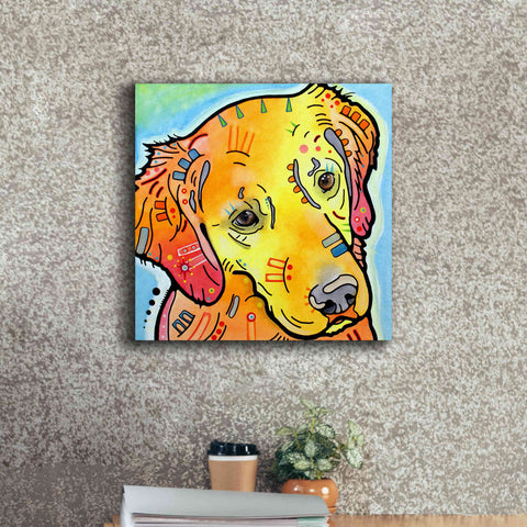 Image of 'The Golden(Ish) Retriever' by Dean Russo, Giclee Canvas Wall Art,18x18