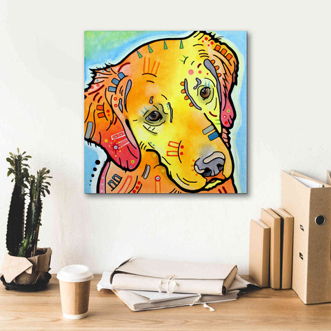 Image of 'The Golden(Ish) Retriever' by Dean Russo, Giclee Canvas Wall Art,18x18