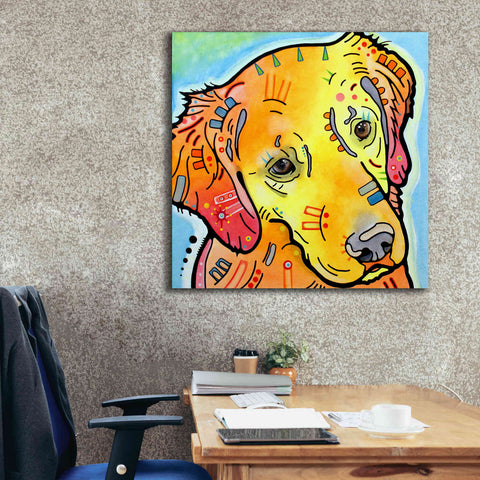 Image of 'The Golden(Ish) Retriever' by Dean Russo, Giclee Canvas Wall Art,37x37