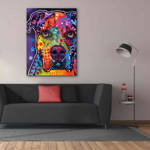 Image of 'American Bulldog 3' by Dean Russo, Giclee Canvas Wall Art,40x54