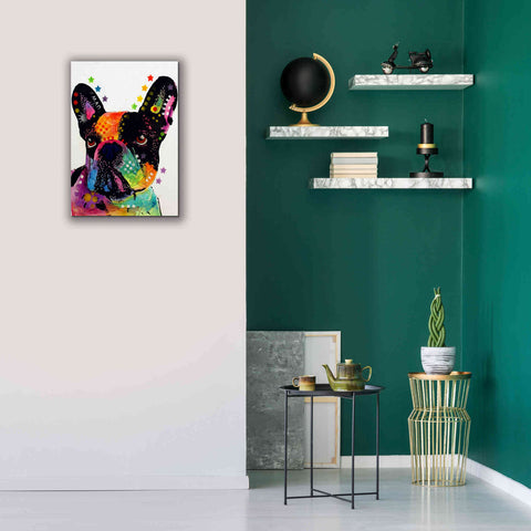 Image of 'French Bulldog' by Dean Russo, Giclee Canvas Wall Art,18x26