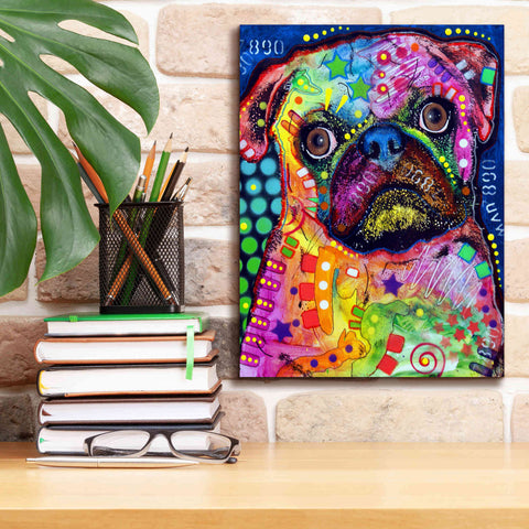 Image of 'Pug 2' by Dean Russo, Giclee Canvas Wall Art,12x16