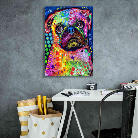 Image of 'Pug 2' by Dean Russo, Giclee Canvas Wall Art,18x26