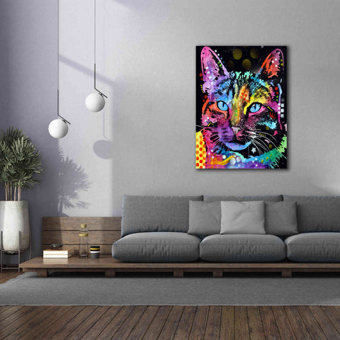 Image of 'Thoughtful Cat' by Dean Russo, Giclee Canvas Wall Art,40x54