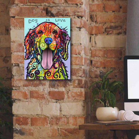 Image of 'Dog Is Love' by Dean Russo, Giclee Canvas Wall Art,12x16