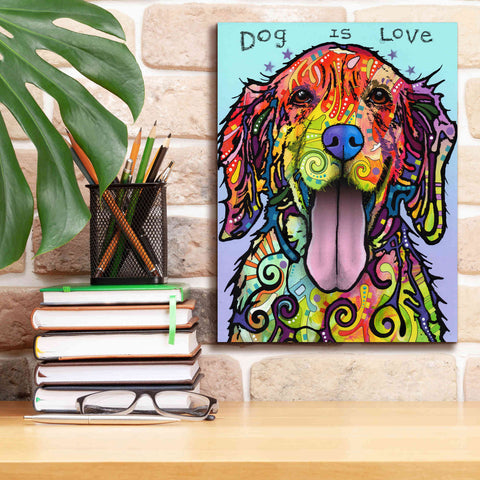 Image of 'Dog Is Love' by Dean Russo, Giclee Canvas Wall Art,12x16