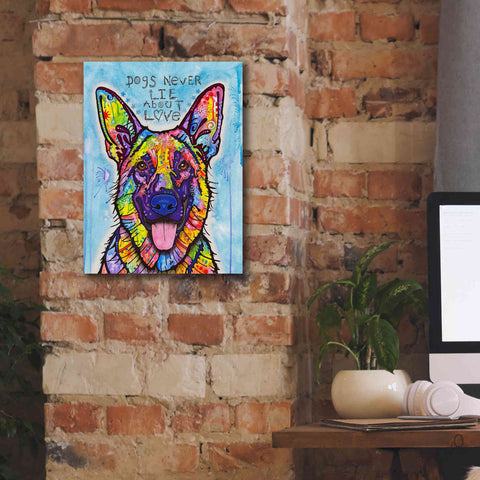 Image of 'Dogs Never Lie' by Dean Russo, Giclee Canvas Wall Art,12x16
