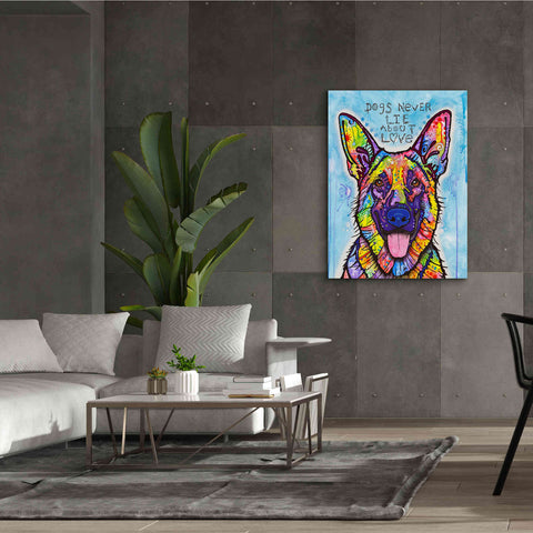 Image of 'Dogs Never Lie' by Dean Russo, Giclee Canvas Wall Art,40x54