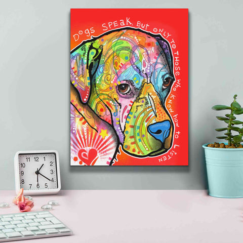 Image of 'Dogs Speak' by Dean Russo, Giclee Canvas Wall Art,12x16