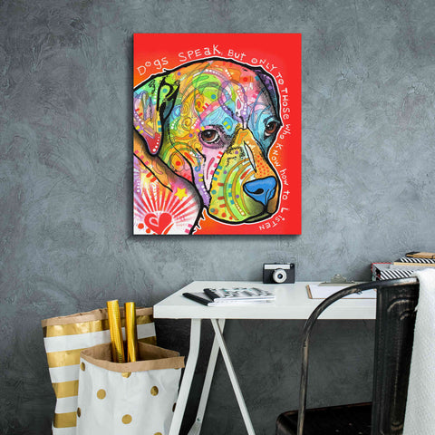 Image of 'Dogs Speak' by Dean Russo, Giclee Canvas Wall Art,20x24