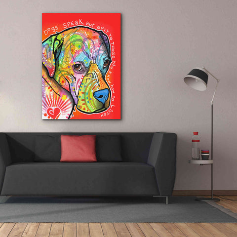 Image of 'Dogs Speak' by Dean Russo, Giclee Canvas Wall Art,40x54
