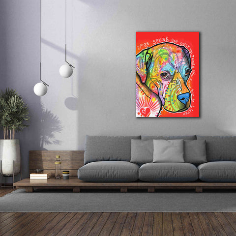 Image of 'Dogs Speak' by Dean Russo, Giclee Canvas Wall Art,40x54