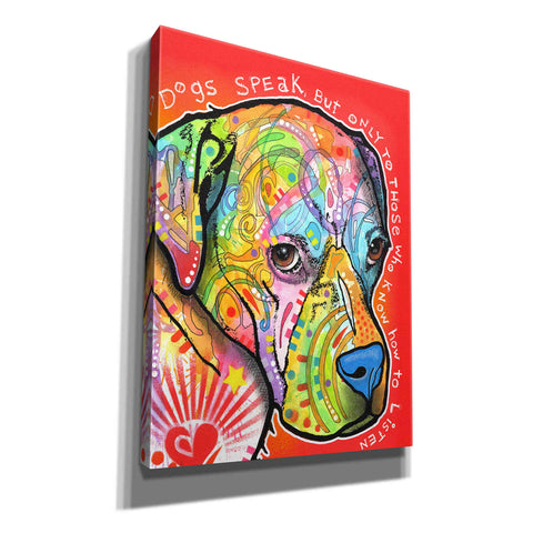 Image of 'Dogs Speak' by Dean Russo, Giclee Canvas Wall Art