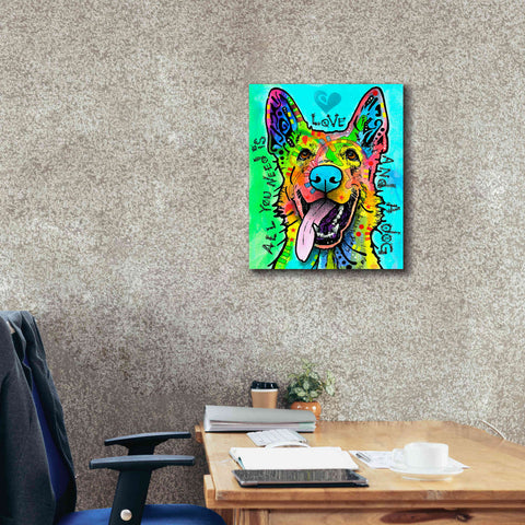 Image of 'Love And A Dog' by Dean Russo, Giclee Canvas Wall Art,20x24