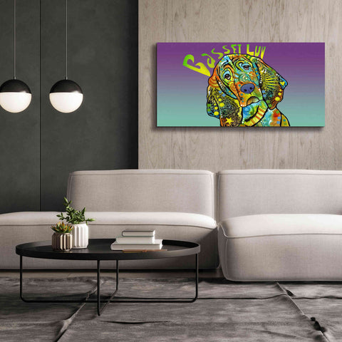 Image of 'Basset Luv' by Dean Russo, Giclee Canvas Wall Art,60x30