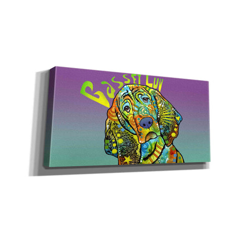Image of 'Basset Luv' by Dean Russo, Giclee Canvas Wall Art
