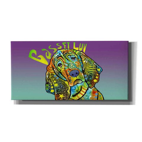 Image of 'Basset Luv' by Dean Russo, Giclee Canvas Wall Art