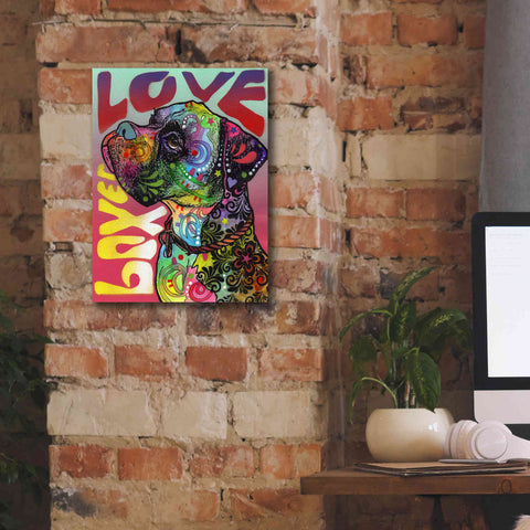 Image of 'Boxer Luv' by Dean Russo, Giclee Canvas Wall Art,12x16
