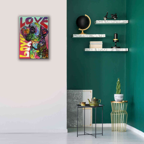 Image of 'Boxer Luv' by Dean Russo, Giclee Canvas Wall Art,18x26